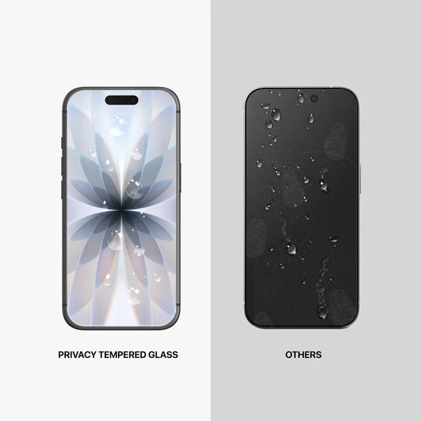 GRIPP 2-way privacy tempered glass screen protector for iPhone 17 Pro 9H 99.9% transparency Qatar