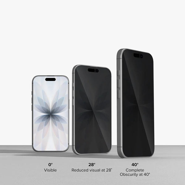 GRIPP 2-way privacy tempered glass screen protector for iPhone 17 Pro 9H 99.9% transparency Qatar