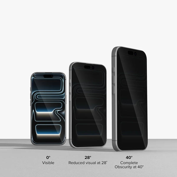 GRIPP 2-way privacy tempered glass screen protector for iPhone 17 Pro Max 9H 99.9% transparency Qatar