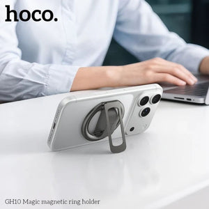 HOCO GH10 Magic Magnetic Ring Holder Stand with N52 magnets and foldable phone stand