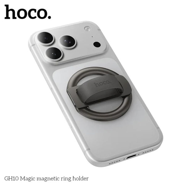 HOCO GH10 Magic Magnetic Ring Holder Stand with N52 magnets and foldable phone stand