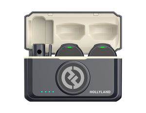 Hollyland Lark M2 Combo wireless lavalier microphone Shine Charcoal Qatar.