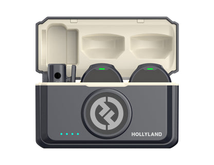 Hollyland Lark M2 Combo wireless lavalier microphone Shine Charcoal Qatar.