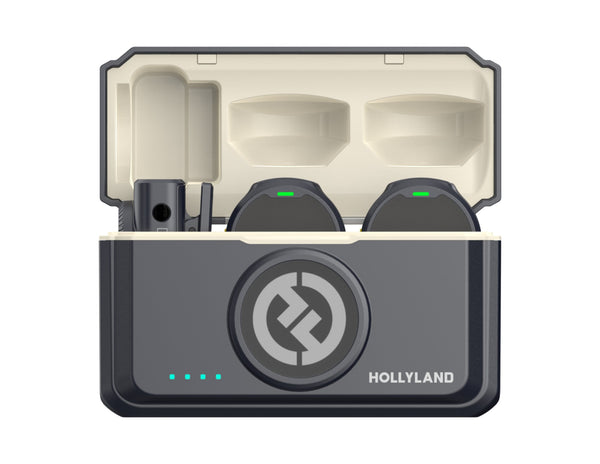 Hollyland Lark M2 Combo wireless lavalier microphone Shine Charcoal Qatar.