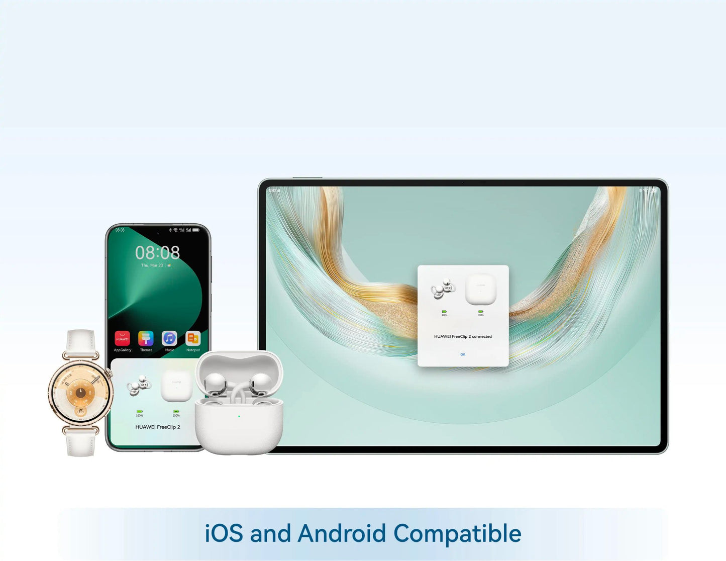 HUAWEI FreeClip 2 open-ear earbuds IP57 waterproof 38-hour battery Qatar Thabthaba Store