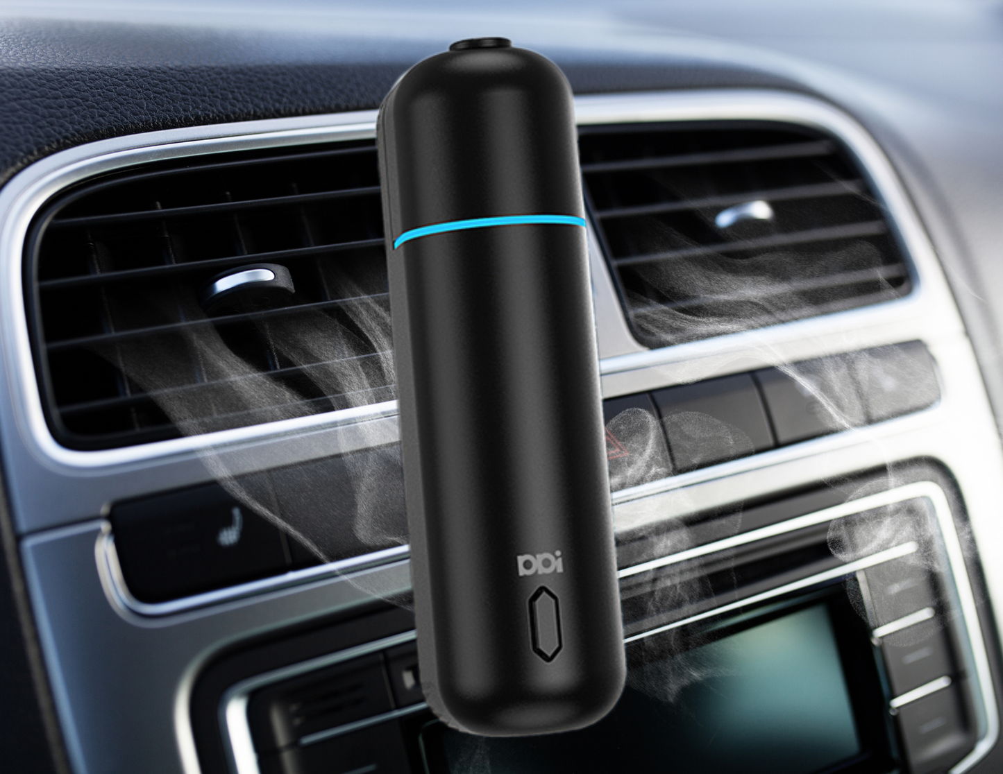 Compact and stylish IAA A807 Car Aroma Diffuser Black with plant extract essential oils.