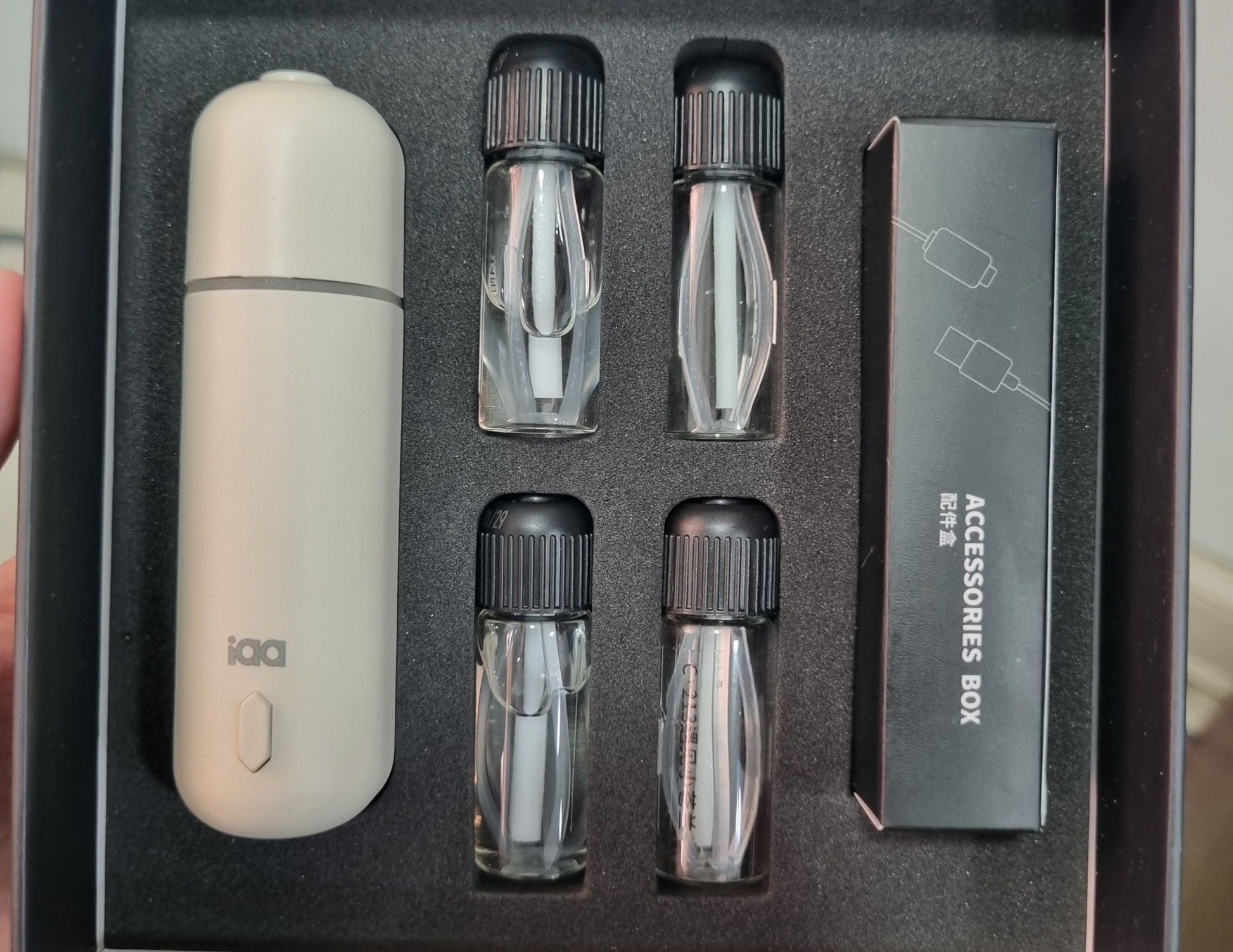 IAA A807 Car Aroma Diffuser white with plant extract essential oils for a natural scent.