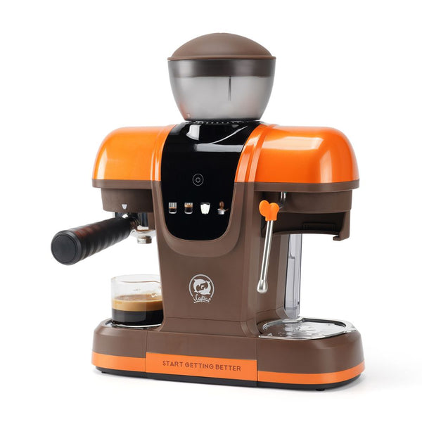 iCafilas ME2603 semi-automatic espresso coffee maker with built-in grinder, 19-bar pressure and milk frothing steam wand in Qatar