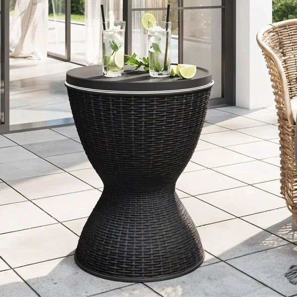 Ice Table Multifunctional Outdoor Cooler Table Black 8 Gallon 40 Can Capacity Qatar
