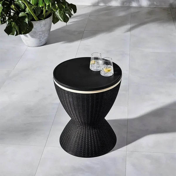 Ice Table Multifunctional Outdoor Cooler Table Black 8 Gallon 40 Can Capacity Qatar