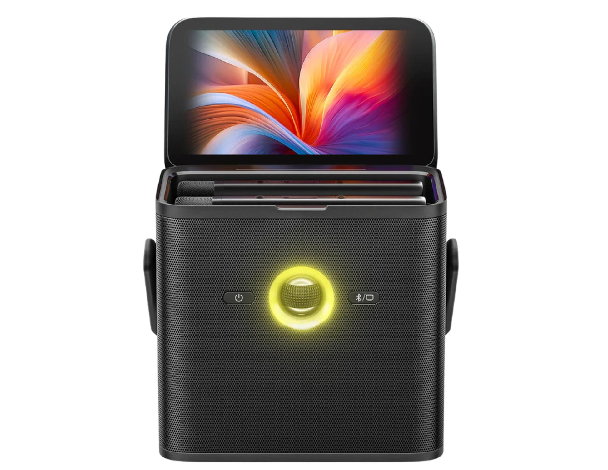 Ikarao Shell S3 black portable 80W karaoke machine with wireless microphones and lyrics display Qatar