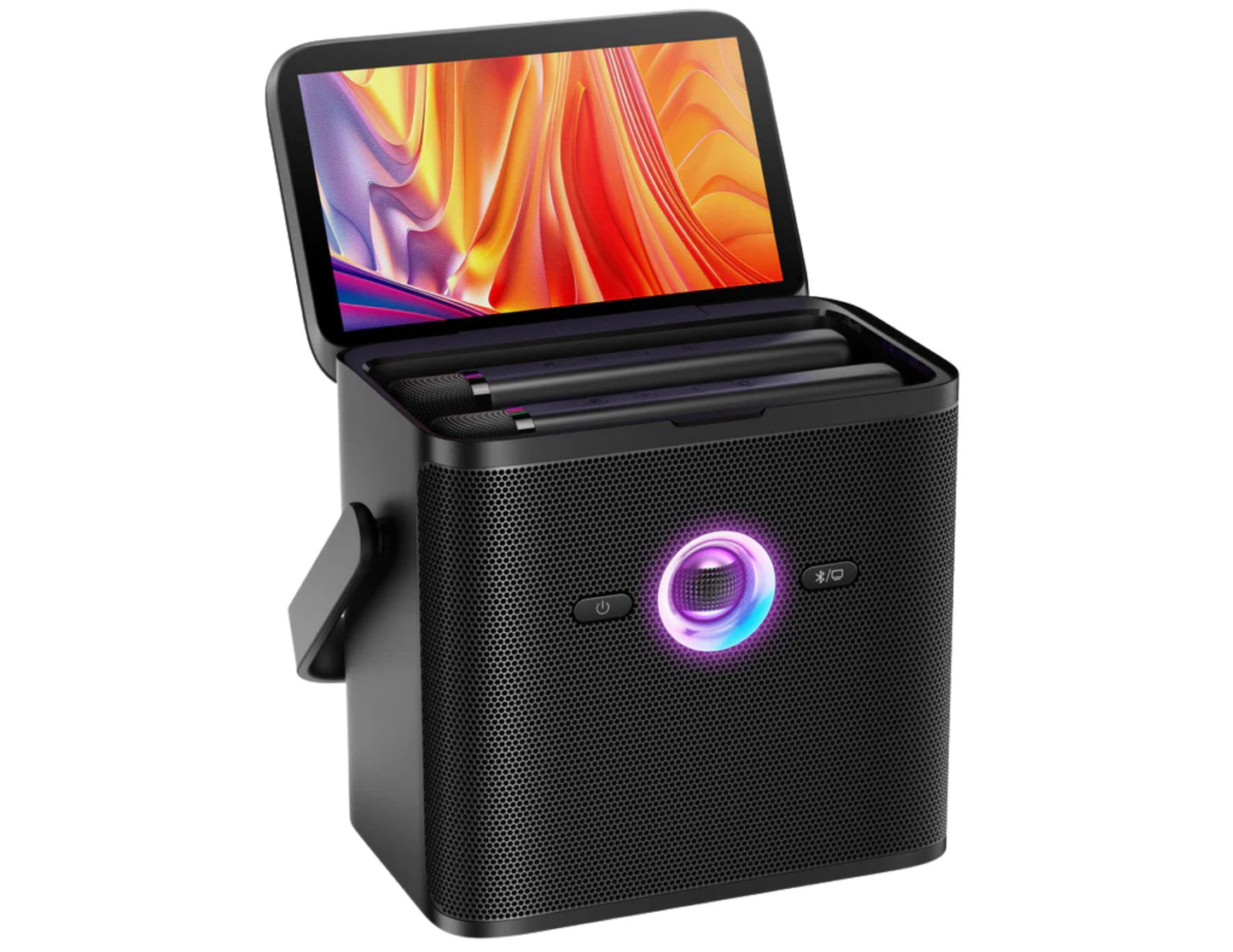 Ikarao Shell S3 black portable 80W karaoke machine with wireless microphones and lyrics display Qatar