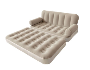 Inflatable Folding Sofa JR-5058 beige portable air sofa for indoor and outdoor use Qatar