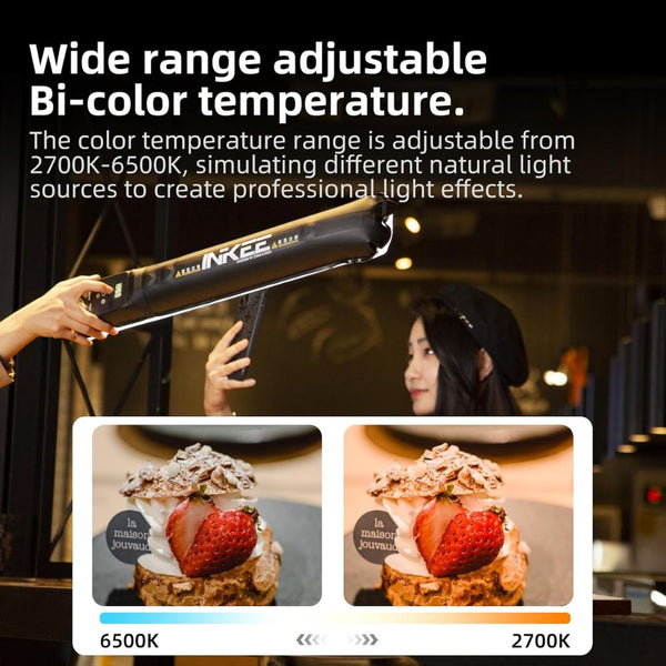 INKEE Gold Crow Air 12 GC12 12W inflatable bi-colour LED tube light with 2700K–6500K temperature adjustment and magnetic mounting in Qatar