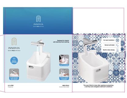 Innovia INNV-PW10 Wudu Machine 2.5L capacity sensor activated with built-in dryer available in Qatar