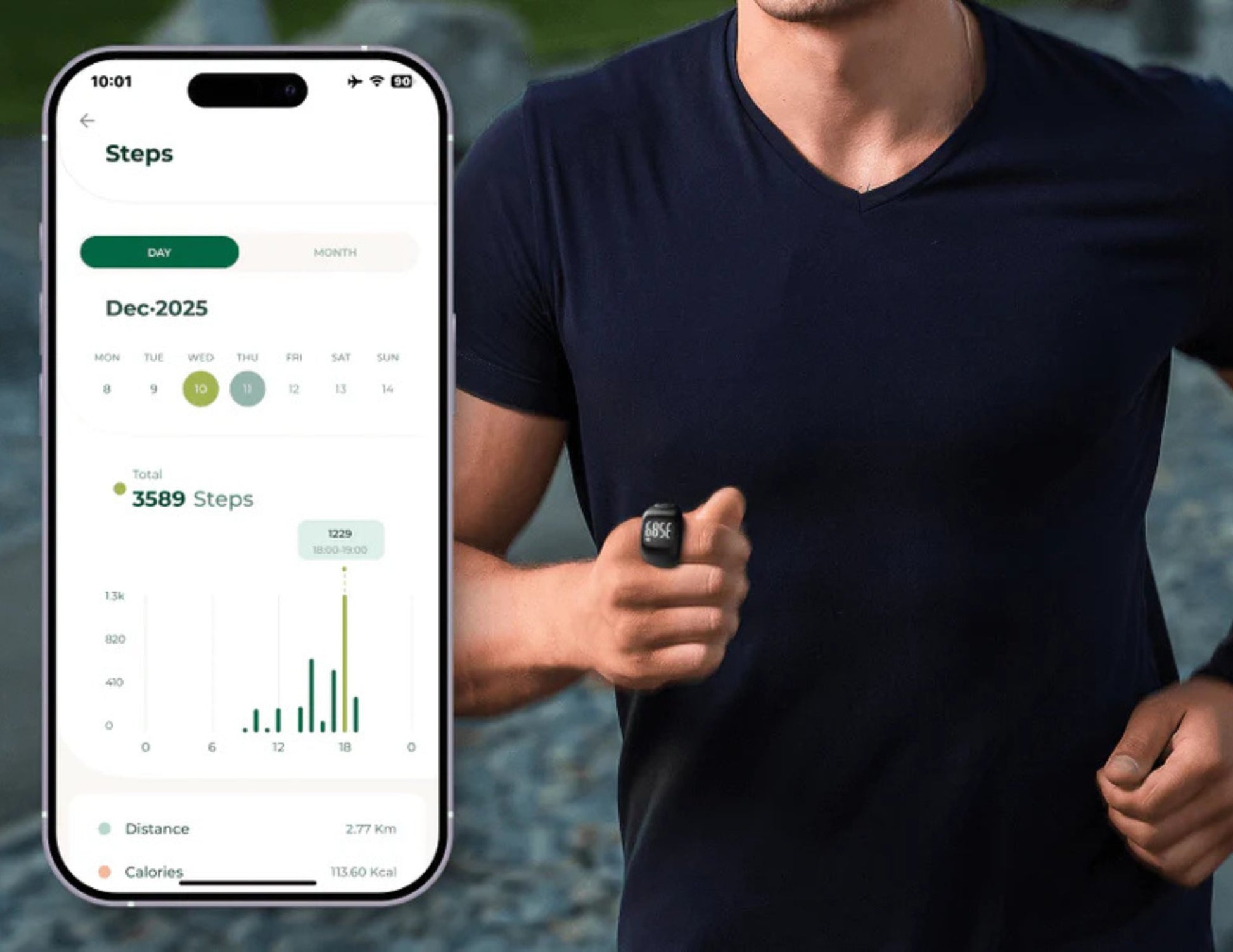 iQibla Zikr Ring Jood Lite J01T smart tasbih ring with prayer reminders and adjustable sizes, Thabthaba Store Qatar