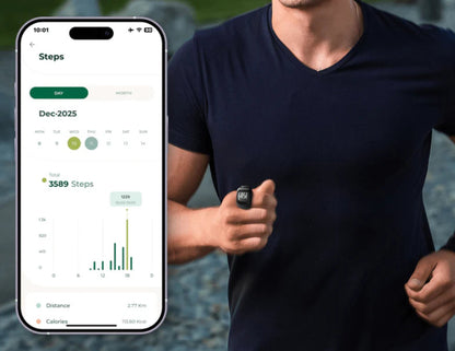 iQibla Zikr Ring Jood Lite J01T smart tasbih ring with prayer reminders and adjustable sizes, Thabthaba Store Qatar