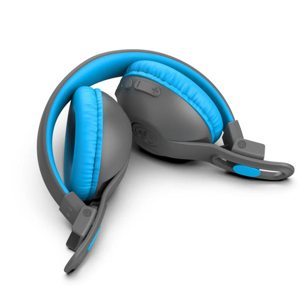 JLab JBuddies Studio 2 Gray Blue kids wireless wired headphones with Volume Safe and Cloud Foam Qatar