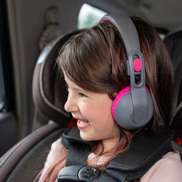 JLab JBuddies Studio 2 Gray Pink kids wireless wired headphones with Volume Safe and Cloud Foam Qatar