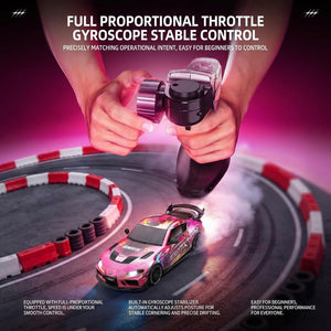 JXC Supra 1/43 mini RC drift car 4WD gyro stabilization Pink Qatar