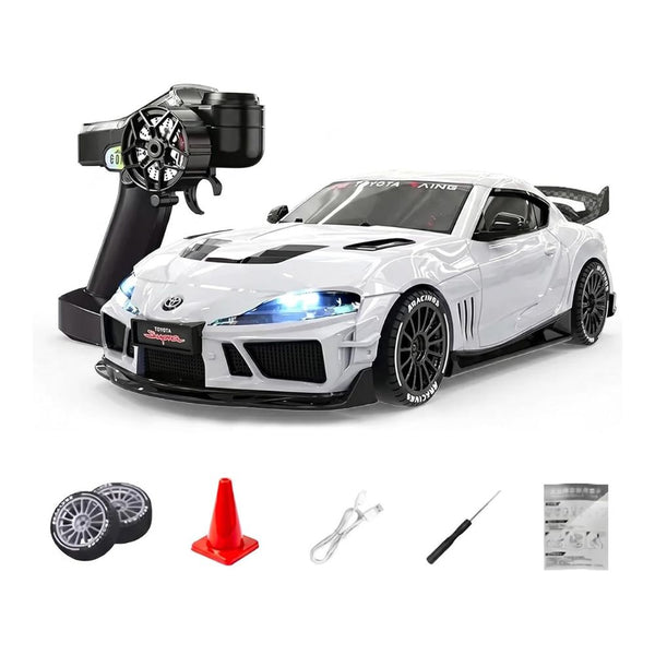 JXC Supra 1/43 mini RC drift car 4WD gyro stabilization White Qatar