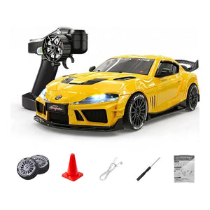 JXC Supra 1/43 mini RC drift car 4WD gyro stabilization Yellow Qatar