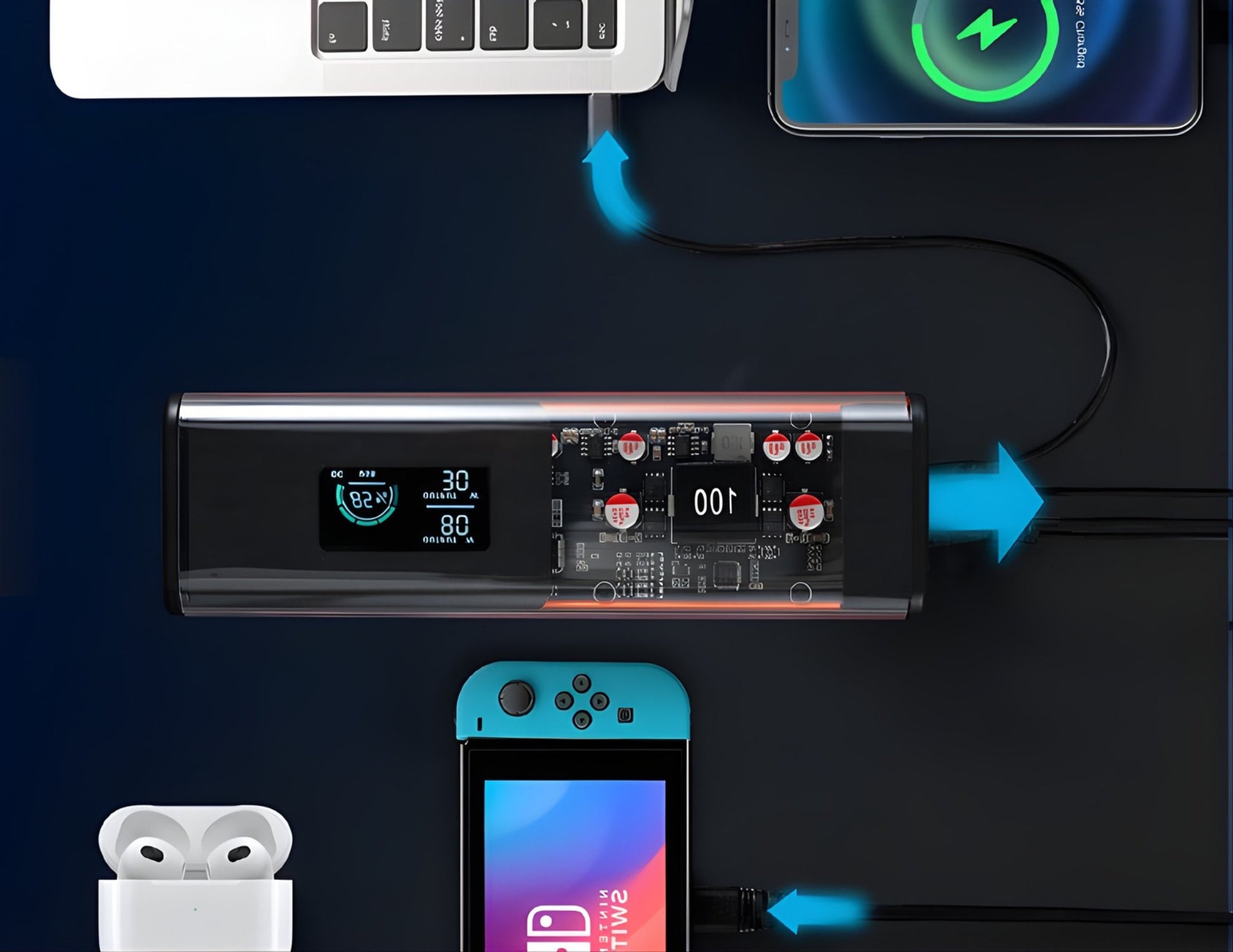 JYD-100WX 27000mAh 100W power station white AC port Qatar