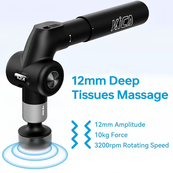Kica Evo Fascia Massage Gun with Heat Therapy Foldable Deep Tissue Massager Cool Black Qatar