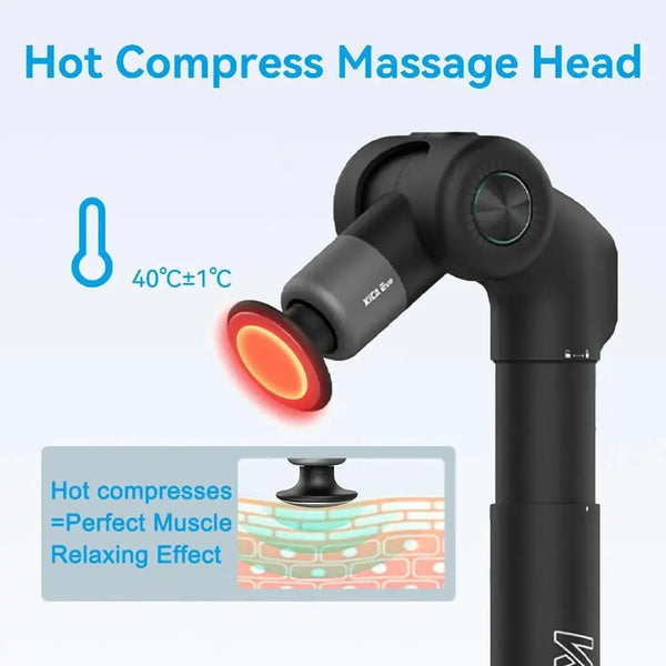 Kica Evo Fascia Massage Gun with Heat Therapy Foldable Deep Tissue Massager Cool Black Qatar