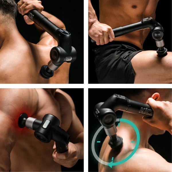 Kica Evo Fascia Massage Gun with Heat Therapy Foldable Deep Tissue Massager Cool Black Qatar