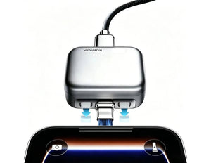 KUWAJIA KH-51 USB-C auto disconnect adapter 140W silver Qatar battery protection