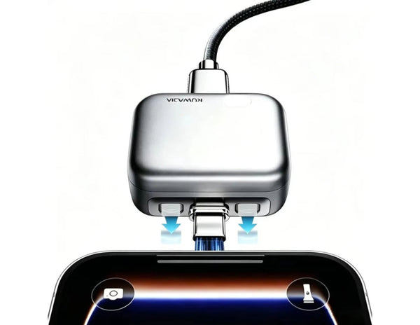 KUWAJIA KH-51 USB-C auto disconnect adapter 140W silver Qatar battery protection