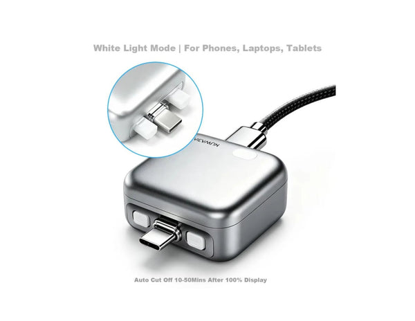 KUWAJIA KH-51 USB-C auto disconnect adapter 140W silver Qatar battery protection