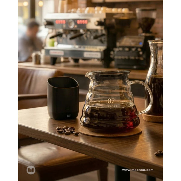 Macnoa MacPour Server 02 600ml transparent borosilicate glass coffee server Qatar