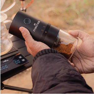 Macnoa portable burr coffee grinder with adjustable grind size Black Qatar