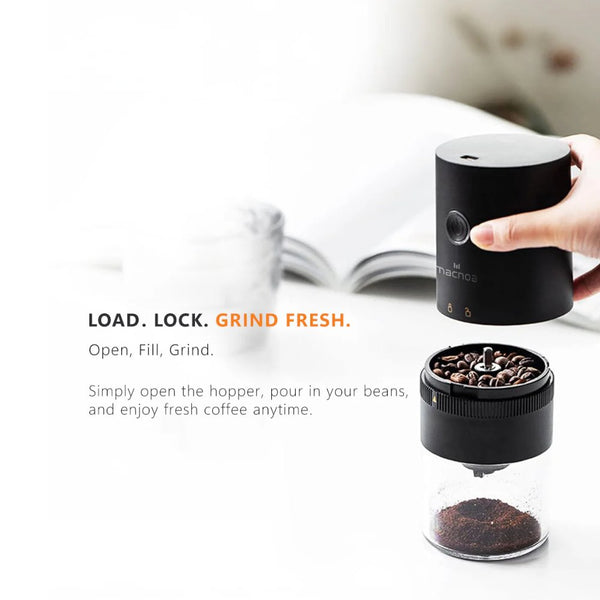 Macnoa portable burr coffee grinder with adjustable grind size Black Qatar