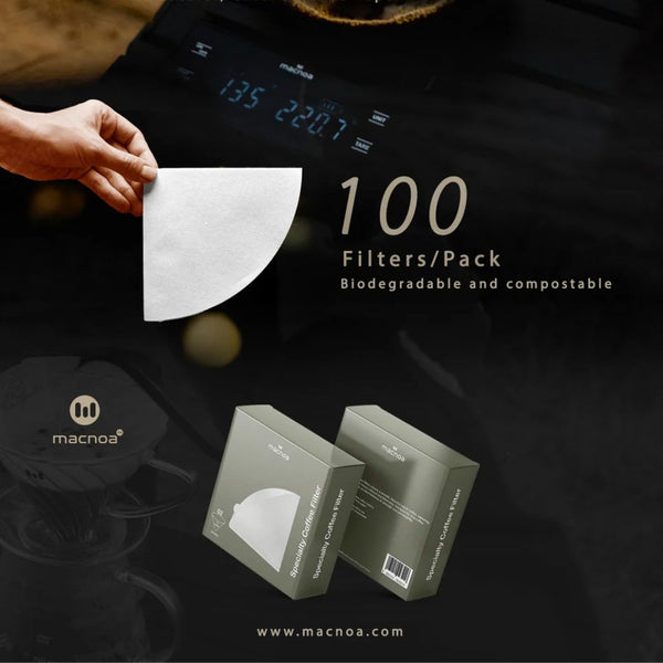 Macnoa Specialty Coffee Filter Size 2 natural paper drip coffee filters 100 pack Qatar
