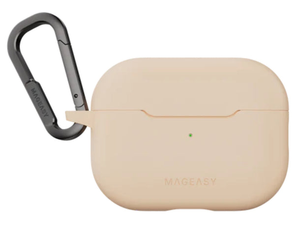 MagEasy Skin AirPods 1 & 2 Case in Shell Pink with shockproof TPU material.