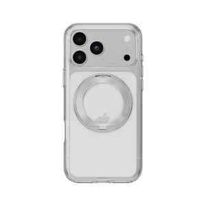 Mageasy Bright 360 M Transparent Silver clear case for iPhone 18 Pro Max with 360° stand, MagSafe and 16-ft protection in Qatar