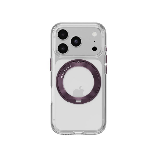 Mageasy Bright 360 M Transparent Nebula clear case for iPhone 18 Pro with 360° stand, MagSafe and 16-ft protection in Qatar