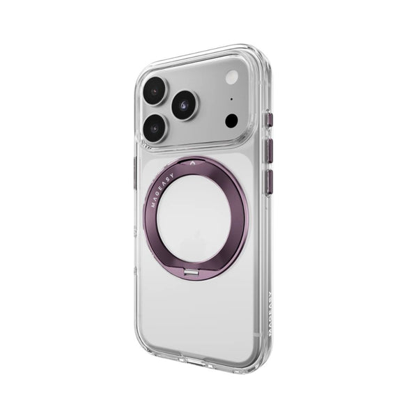 Mageasy Bright 360 M Transparent Nebula clear case for iPhone 18 Pro with 360° stand, MagSafe and 16-ft protection in Qatar