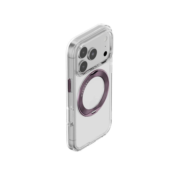 Mageasy Bright 360 M Transparent Nebula clear case for iPhone 18 Pro with 360° stand, MagSafe and 16-ft protection in Qatar