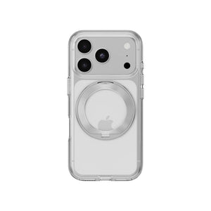 Mageasy Bright 360 M Transparent Silver clear case for iPhone 18 Pro with 360° stand, MagSafe and 16-ft protection in Qatar