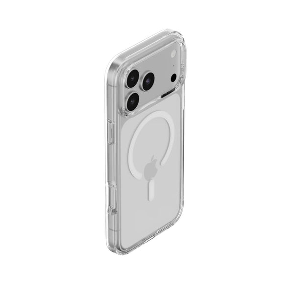Mageasy Bright M Transparent White Ring clear case for iPhone 18 Pro Max with 90% optical transmittance and MagSafe in Qatar