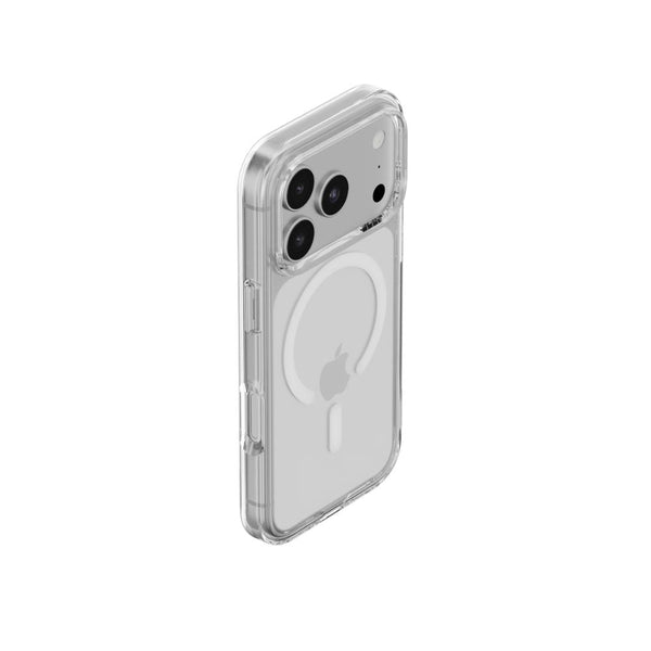 Mageasy Bright M Transparent White Ring clear case for iPhone 18 Pro with 90% optical transmittance and MagSafe in Qatar