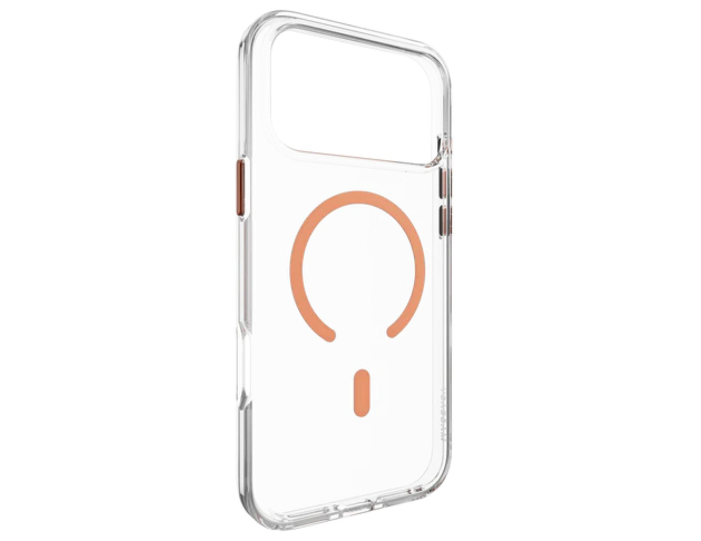 MagEasy Bright M Never Yellowing Protective Clear Case for iPhone 17 Series, MagSafe ring, metal buttons, 16ft drop-proof, anti-yellow, at Thabthaba Store Qatar
