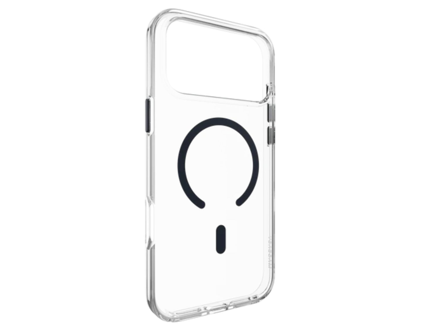 MagEasy Bright M Never Yellowing Protective Clear Case for iPhone 17 Series, MagSafe ring, metal buttons, 16ft drop-proof, anti-yellow, at Thabthaba Store Qatar