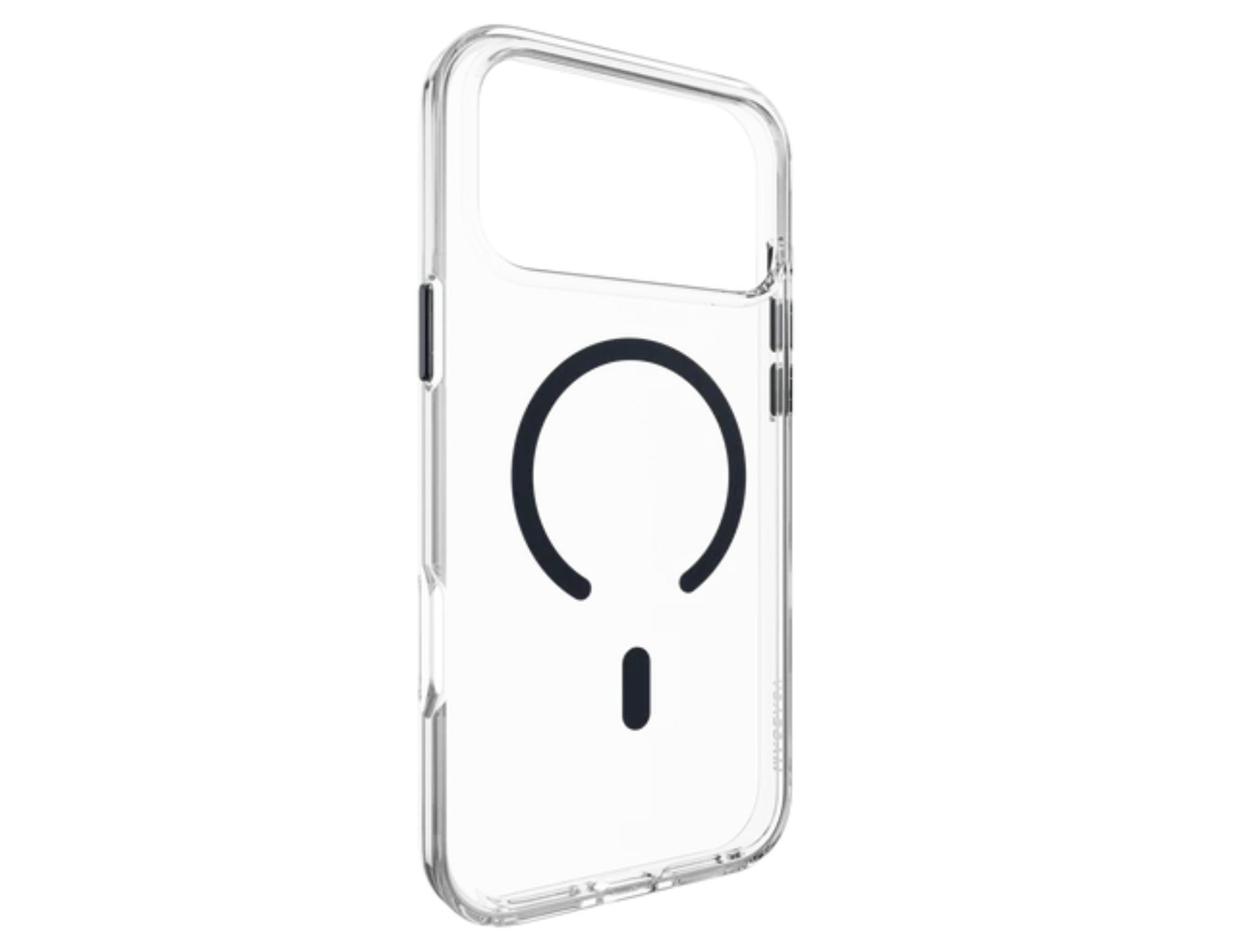 MagEasy Bright M Never Yellowing Protective Clear Case for iPhone 17 Series, MagSafe ring, metal buttons, 16ft drop-proof, anti-yellow, at Thabthaba Store Qatar