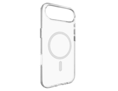 MagEasy Bright M Never Yellowing Protective Clear Case for iPhone 17 Series, MagSafe ring, metal buttons, 16ft drop-proof, anti-yellow, at Thabthaba Store Qatar