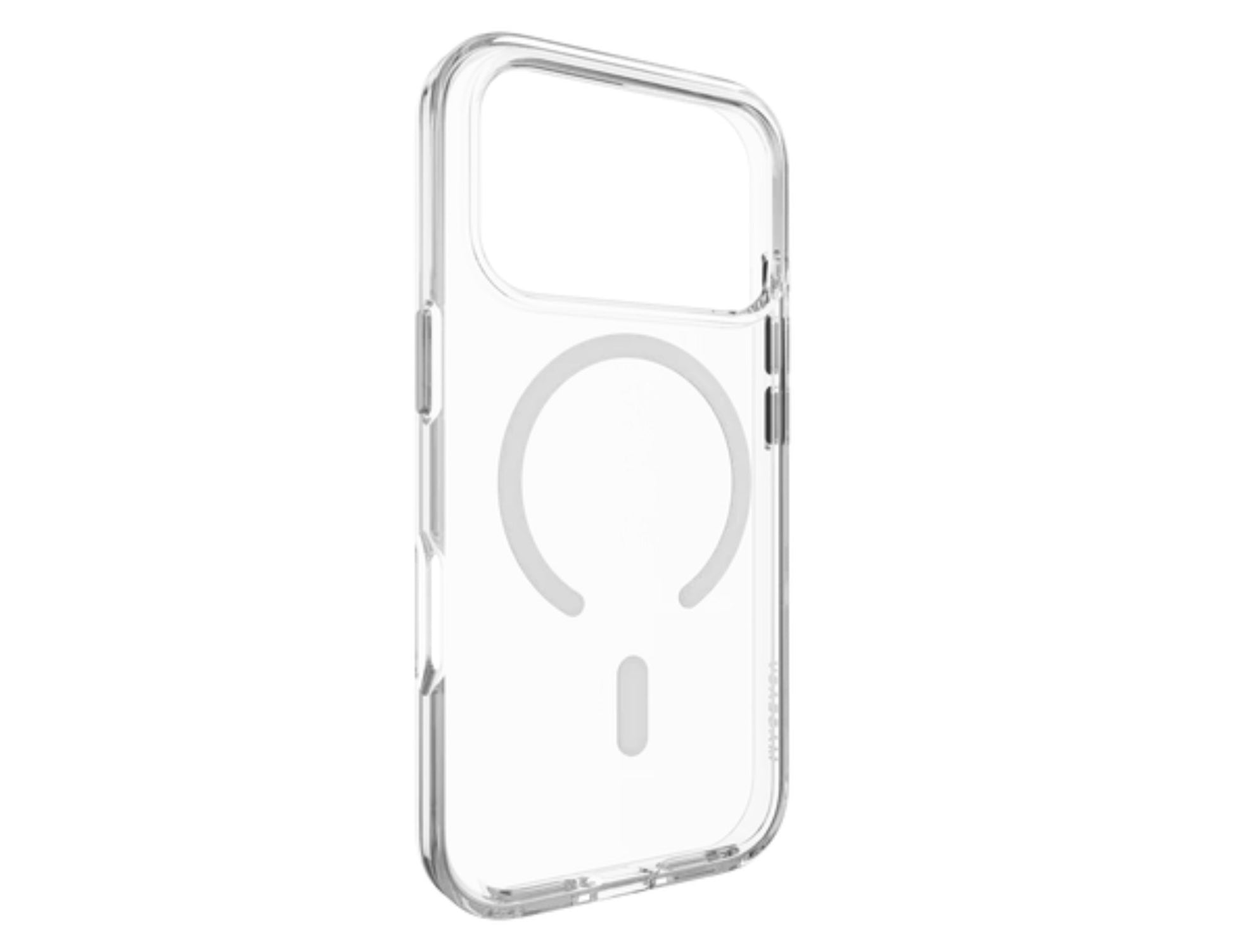 MagEasy Bright M Never Yellowing Protective Clear Case for iPhone 17 Series, MagSafe ring, metal buttons, 16ft drop-proof, anti-yellow, at Thabthaba Store Qatar